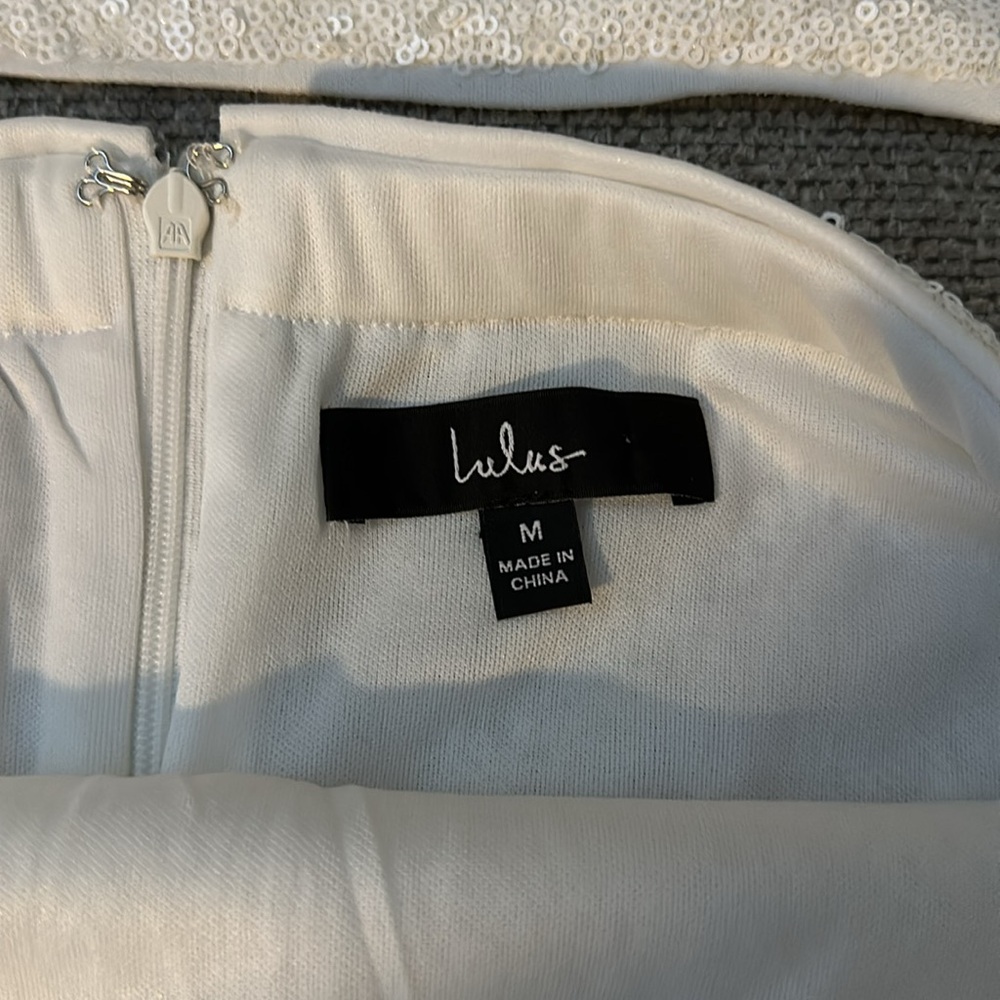 Lulu’s Sparkling Style White Sequin Two-Piece Bod… - image 3